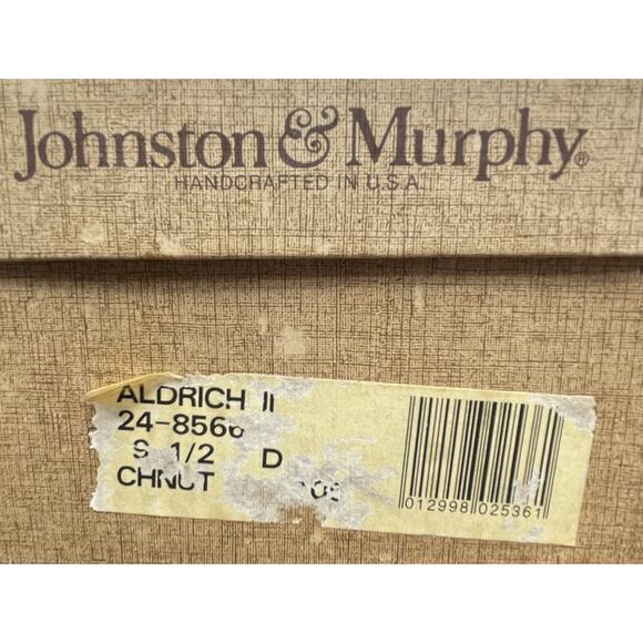 Johnston Murphy Rare Aldrich Cap Toe Chestnut Brown Shoes USA Mens 9.5 Fast Ship main image 2